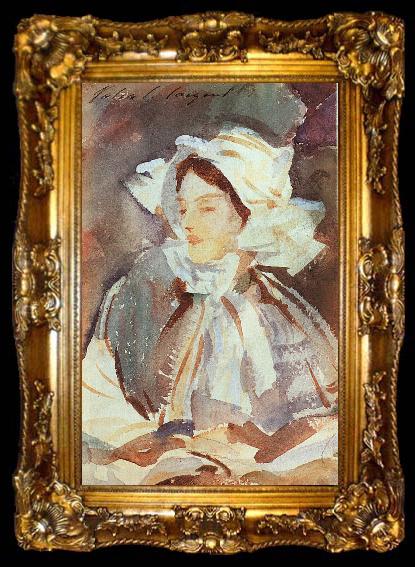 framed  John Singer Sargent Lady in a Bonnet, ta009-2